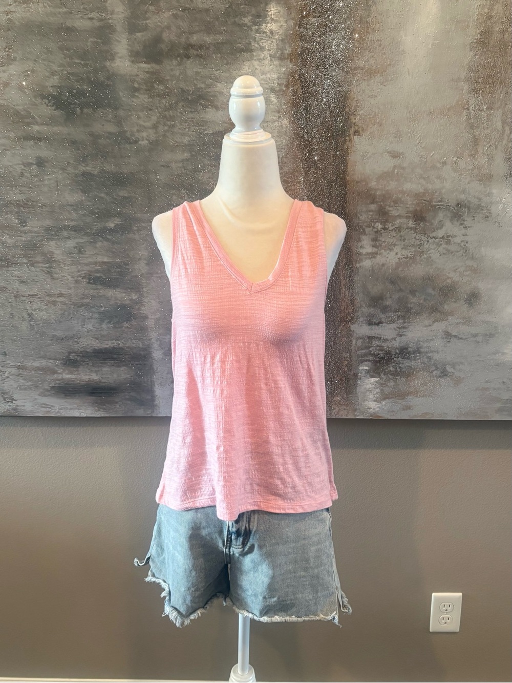 Women’s White Crow V-Neck Tank Top